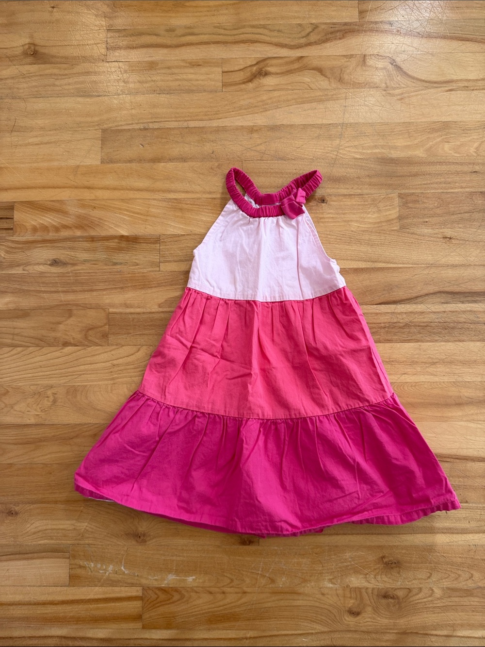 Gymboree Pink & Hot Pink Tiered Halter Dress
